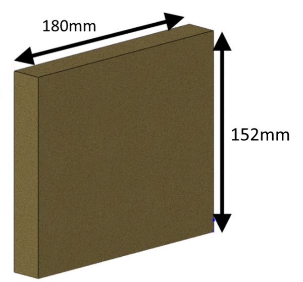 Rear brick for multifuel MK1 Hawk 3 and Hawk 3D stoves